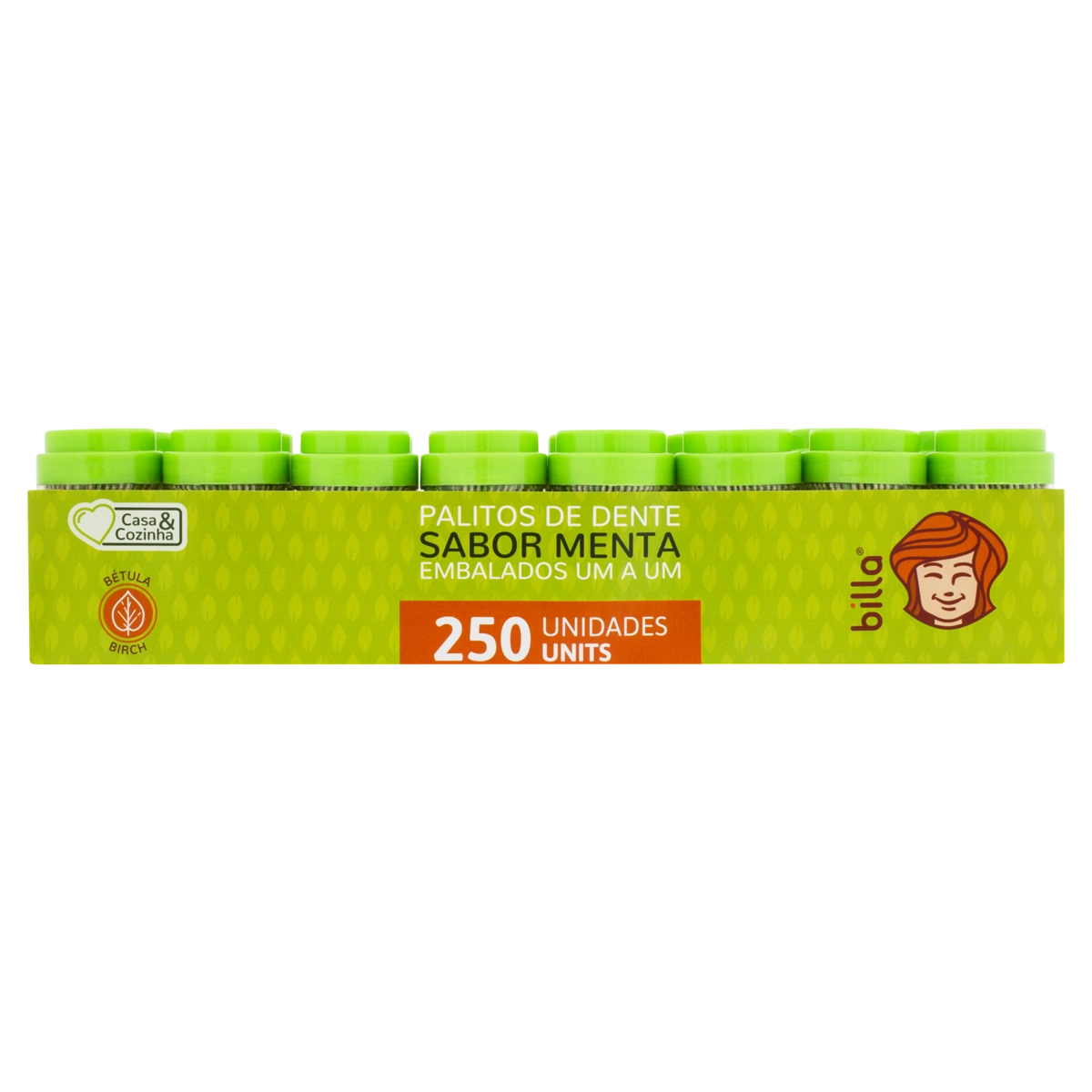 Pack Palito De Dente Menta Billa Frasco 16 Unidades