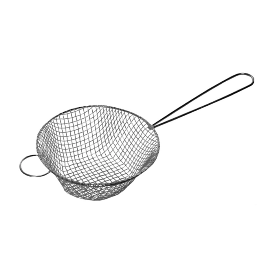 Peneira E Coadeira Cônica Inox Para Alimentos 12x27cm