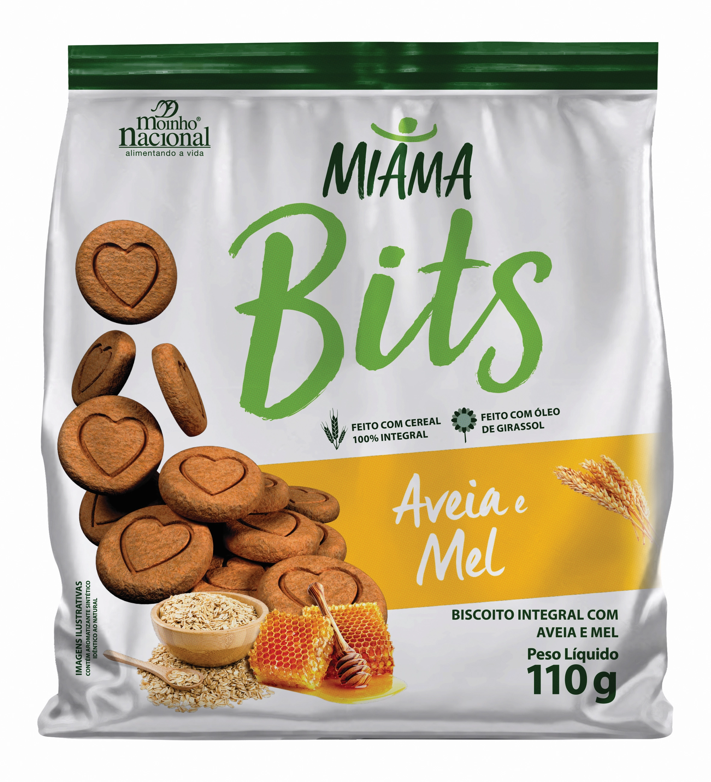 Bisc Integral Miama Bits Aveia E Mel 110g