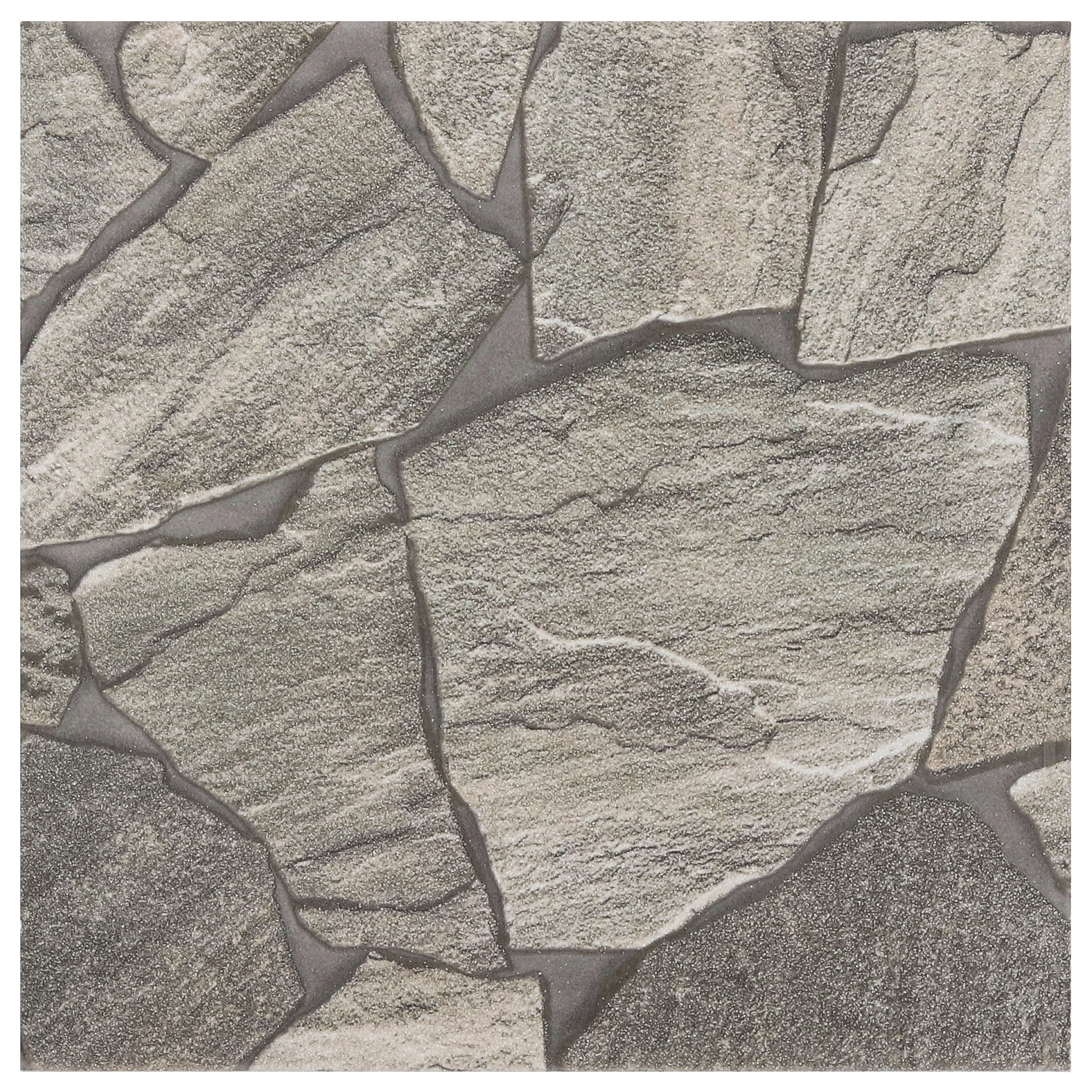Piso Cerâmico Externo Acetinado Borda Arredondada 43x43cm Decorado Ceral
