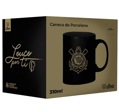Caneca Allmix Porcelana Corintnhians 300ml