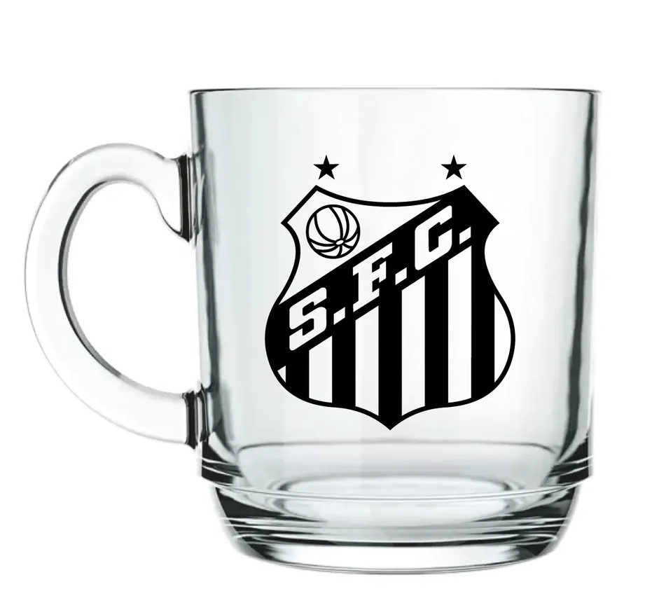 Caneca Vidro Aspen 300ml Santos