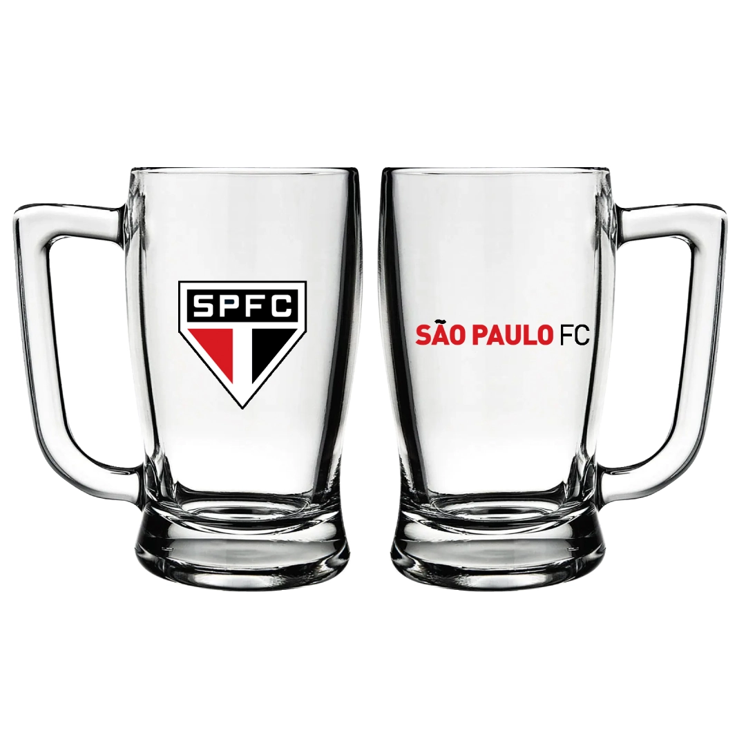 Caneca Vidro Cerveja Allmix Sao Paulo 340ml