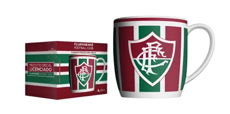 Caneca Porcelana Fluminense 360ml 441135 Allmix