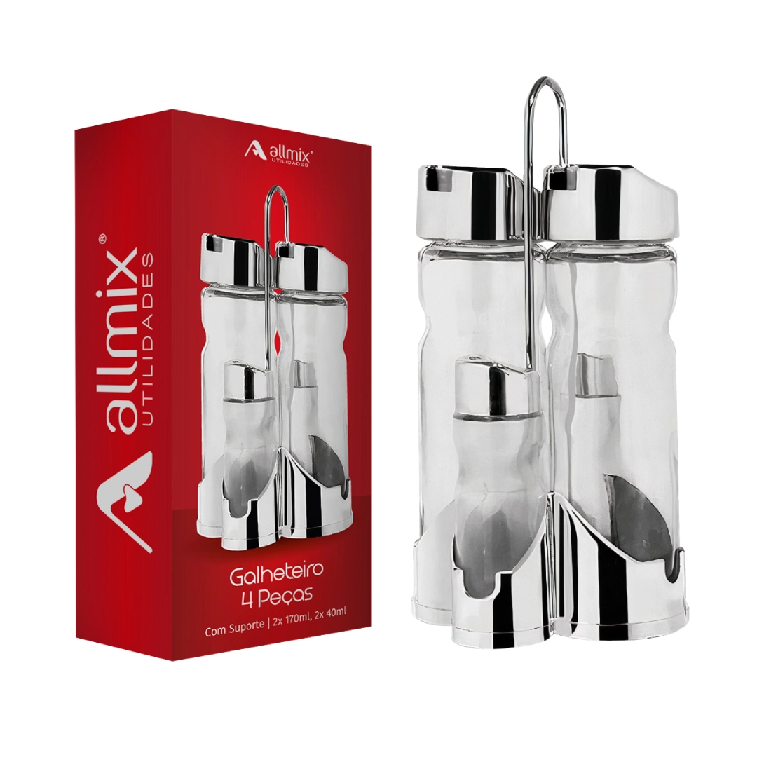 Kit Galheteiro 170ml P/azeite E Vinagre Vd
