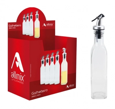 Galheteiro De Vidro P/ Azeite E Vinagre 250ml