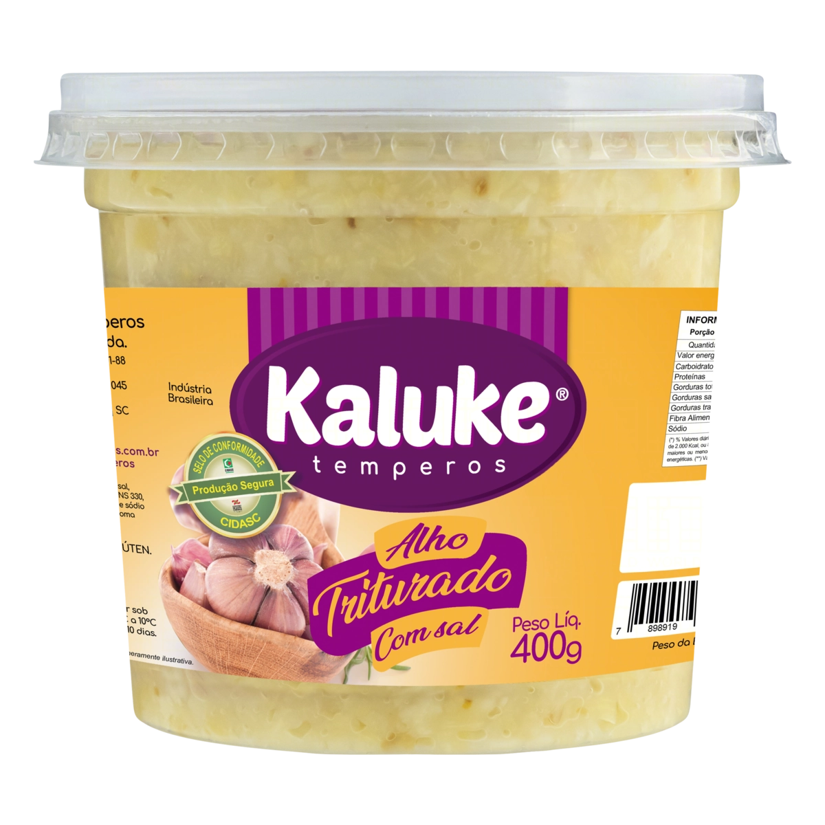 Alho Triturado Com Sal Kaluke Pote 400g