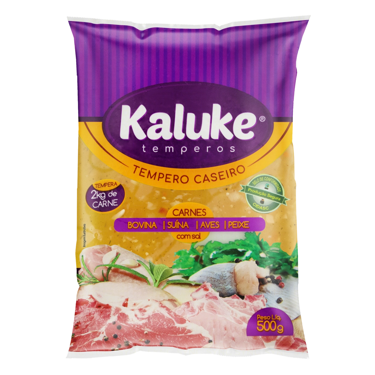 Tempero Caseiro Para Carnes Com Sal Kaluke Pacote 500g