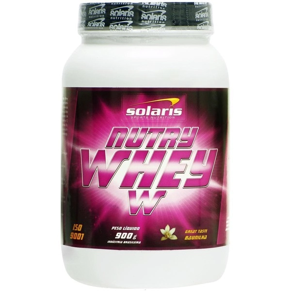 Esportivo Solaris Nutrition Nutry Whey W Pote Pó 900 Gramas