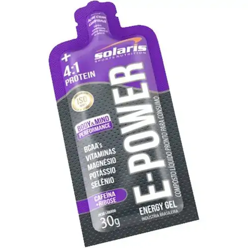 Gel E Power 4.1 Ribo/cafe Aca/gua 30g Cx20 V12 Solaris