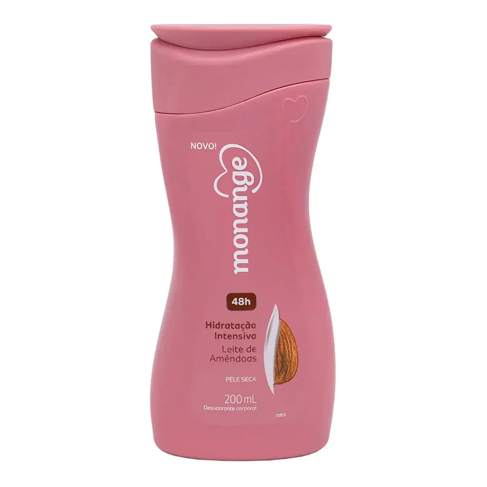 Desodorante Corporal Leite De Amêndoas Monange Hidratação Intensiva Frasco 200ml