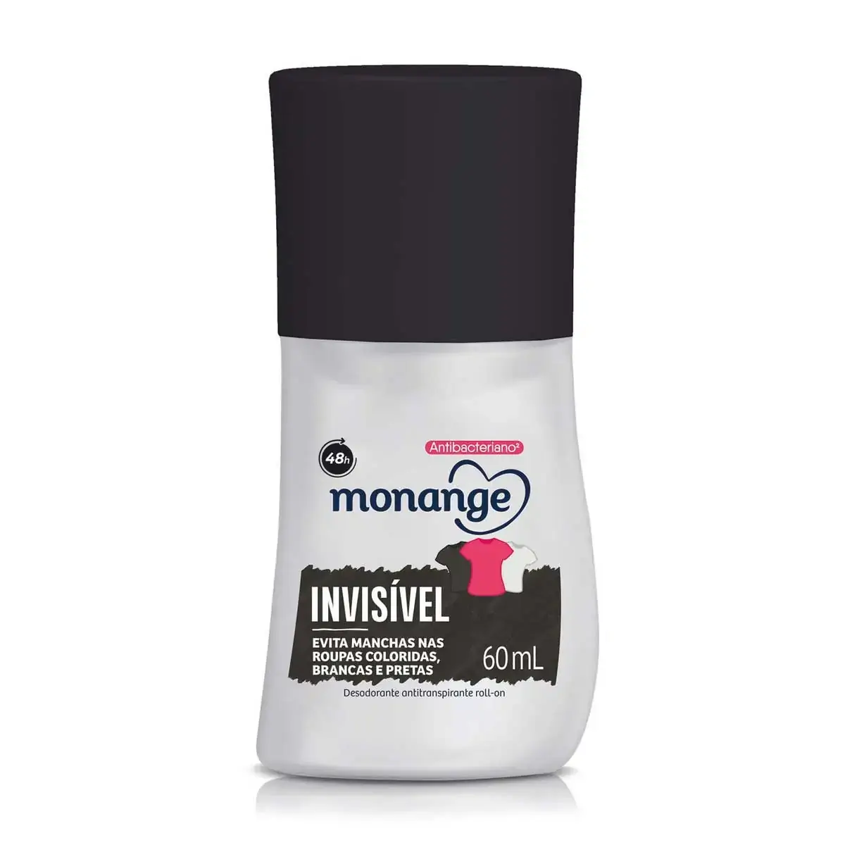 Desodorante Roll On Antibacteriano Invisível Monange Frasco 60ml