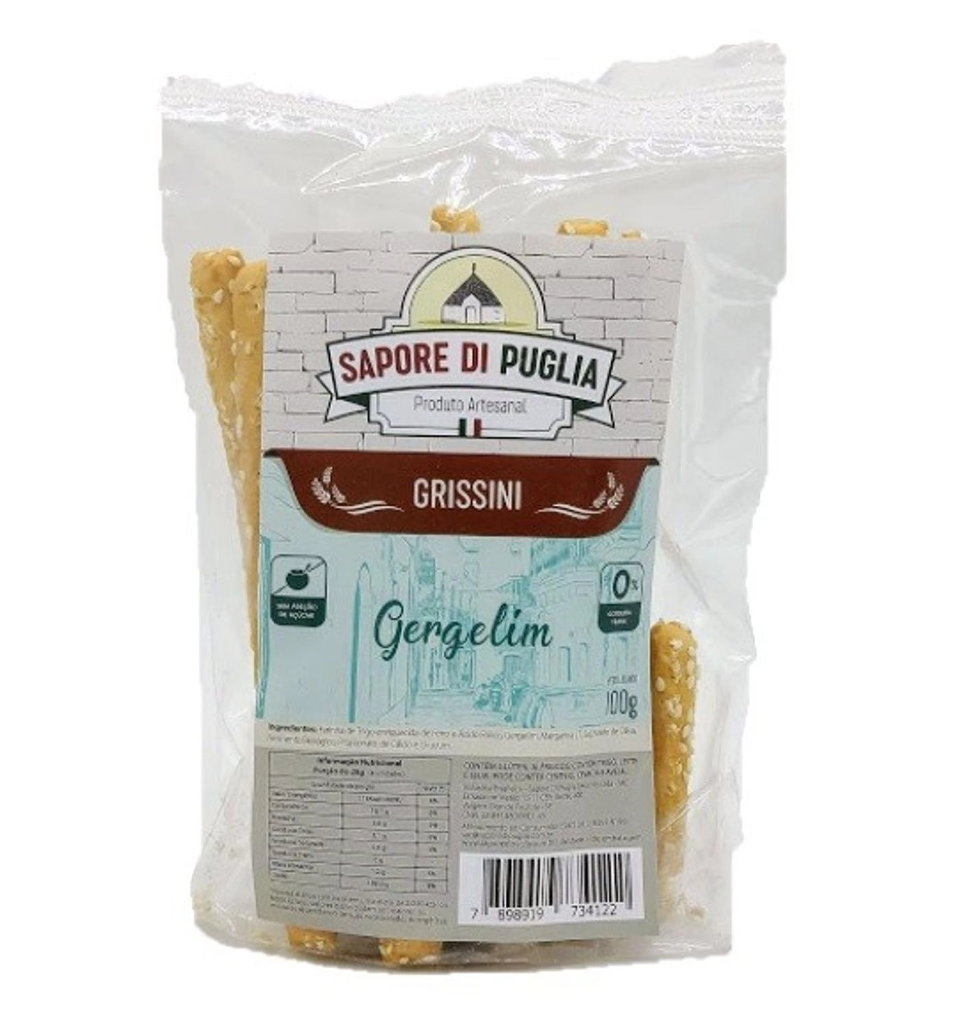 Grissini Com Gergelim Sapore Di Puglia 100g