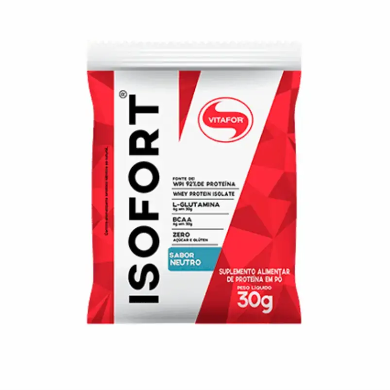 Isofort Whey Protein Isolado Sabor Neutro Vitafor 30g