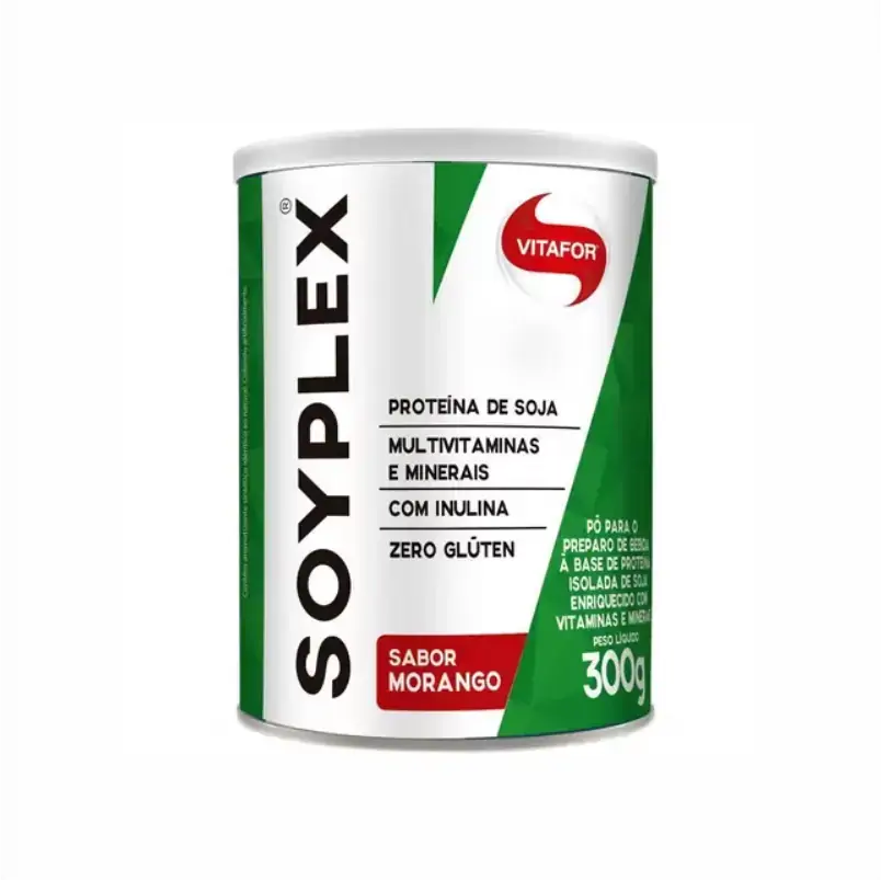 Soyplex Proteína Vitaminas e Minerais Morango Vitafor 300g