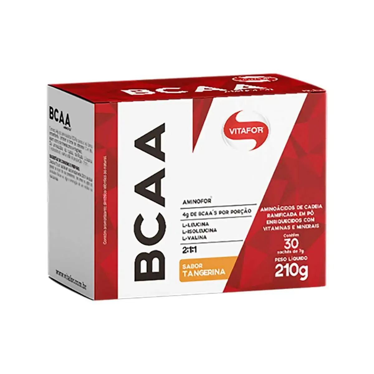 Aminofor Bcaa Tangerina 30 Sachês 7g Vitafor