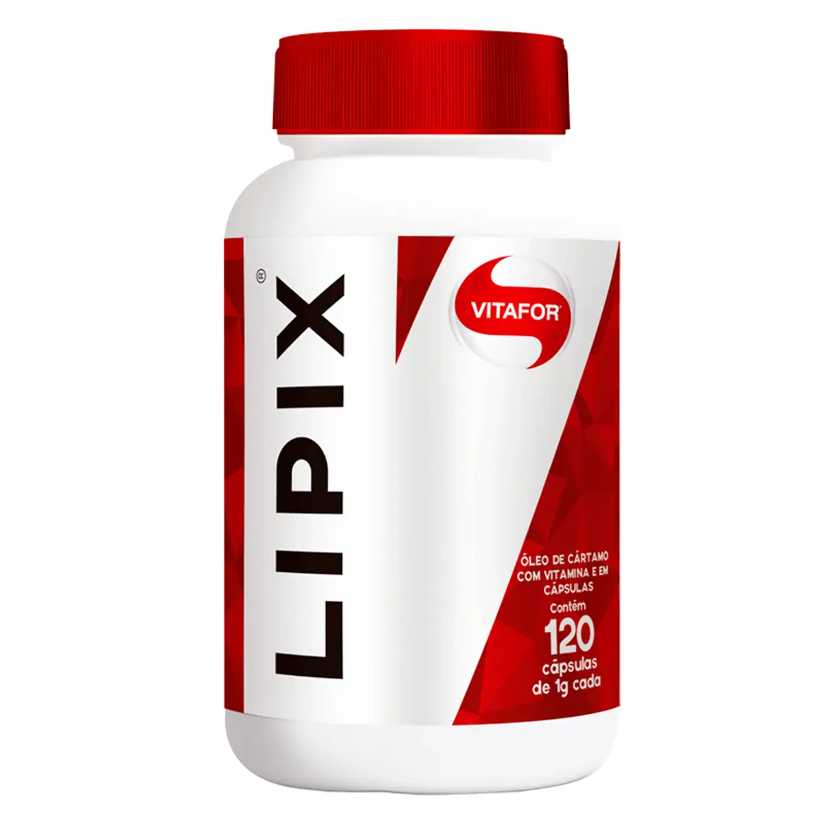 Lipix Óleo de Cártamo com Vitamina E 1g Vitafor 120 Cápsulas