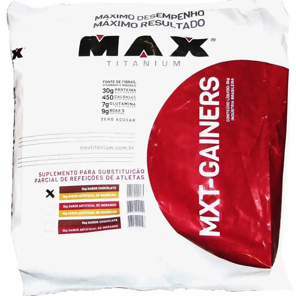 Mtx Gainers Max Titanium Chocolate Com Baunilha 6kg