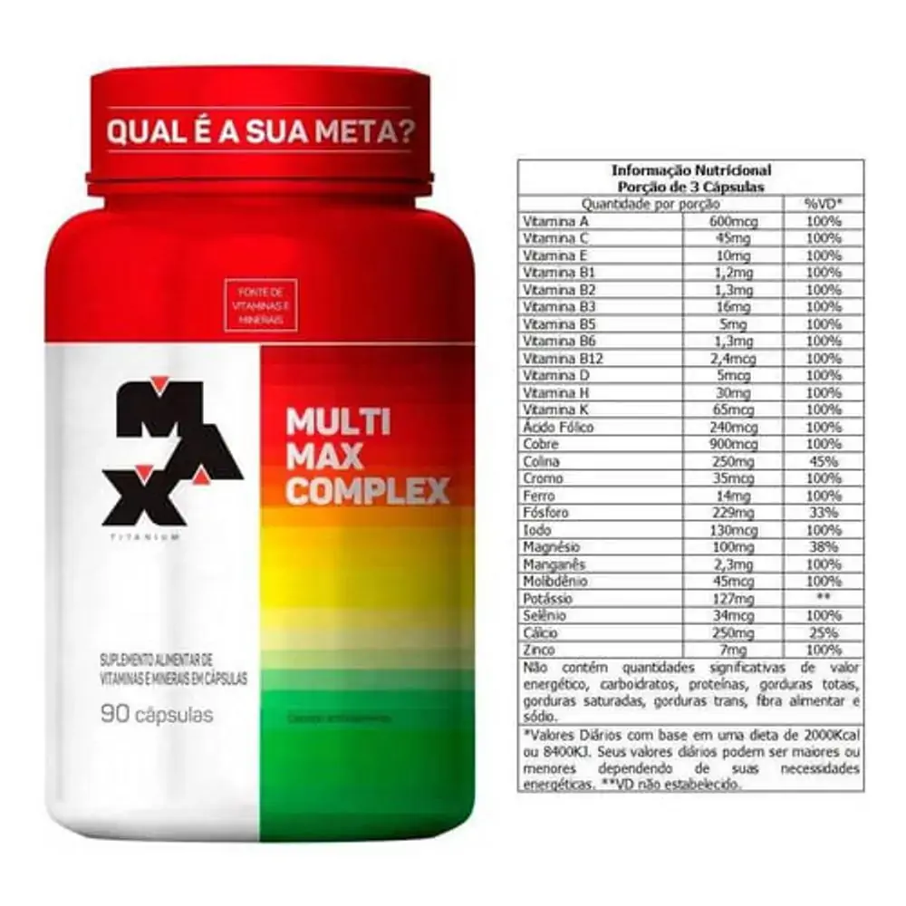 Multi Max Complex - Max Titanium - 90 Cápsulas