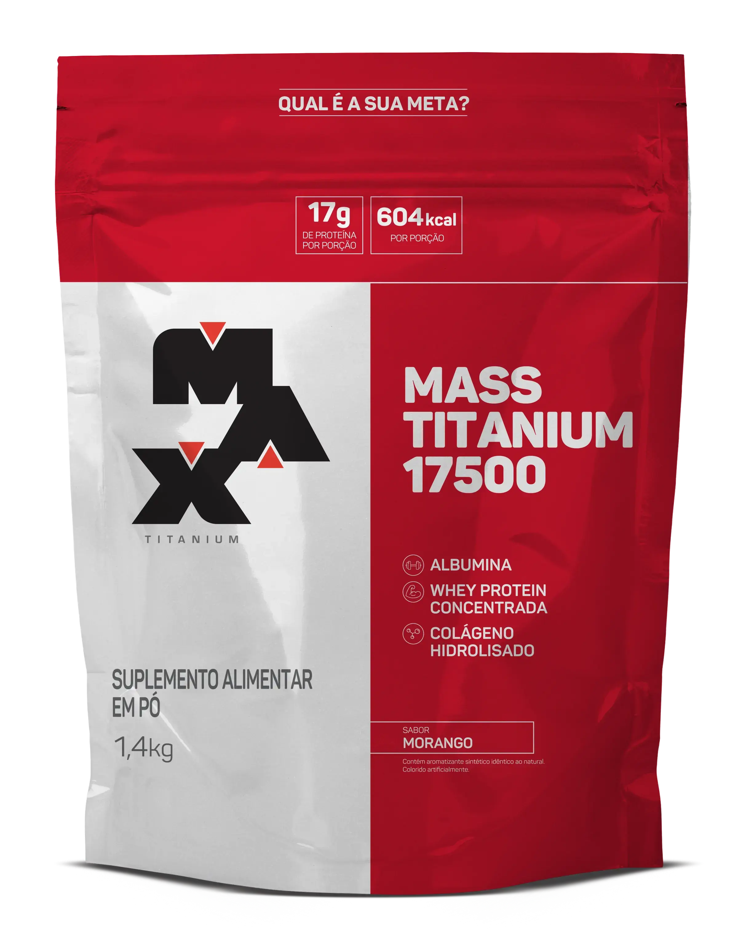 Massa Mass Titanium 17500 Refil  Morango Max Titanium