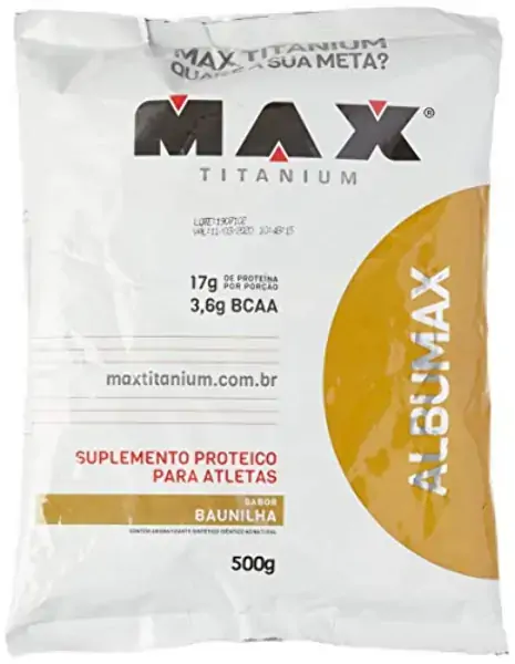 Albumina Albumax 100 Sabor Baunilha 500g Max Titanium