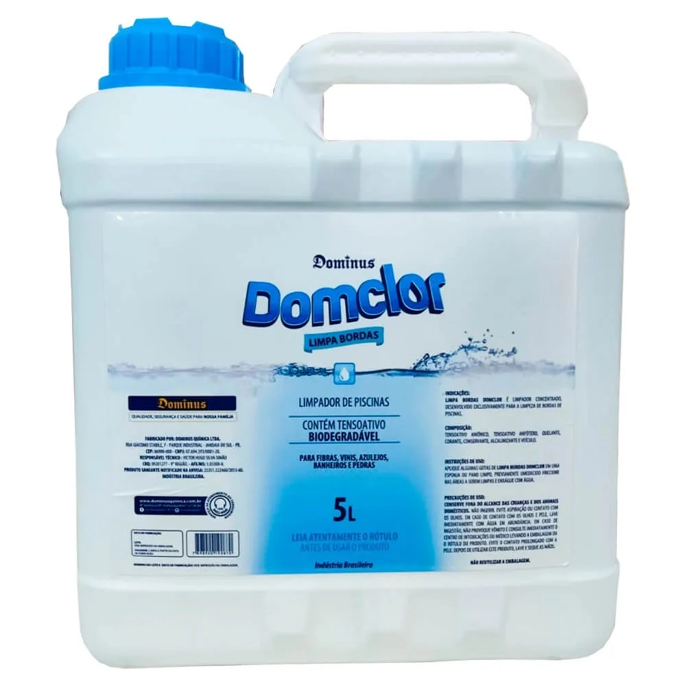 Limpa Bordas Remove Gordura Tratamento Piscina 5l - Domclor