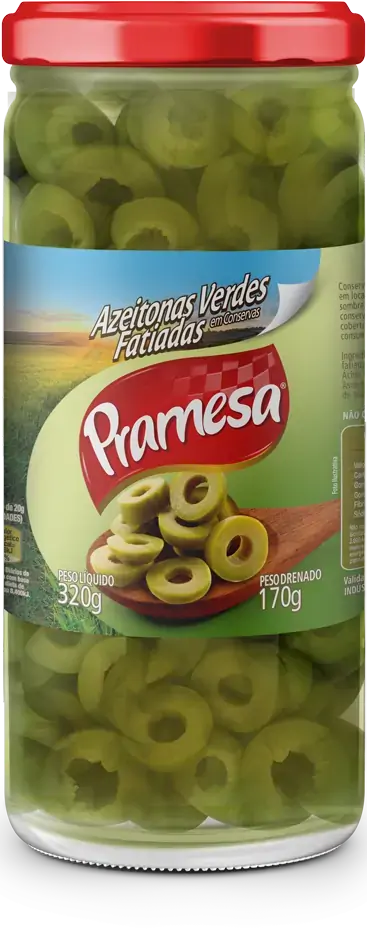 Azeitona Verde Pramesa Fatiada