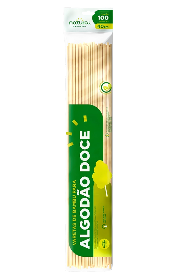 Vareta Bambu Natural 40cm C/100