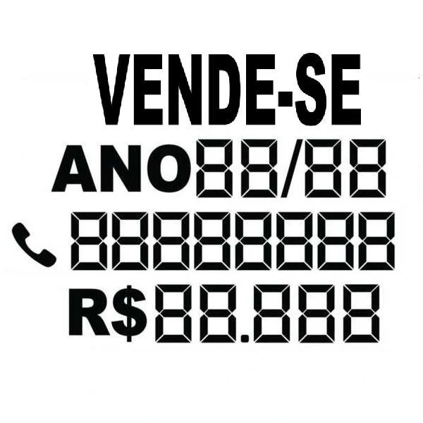 Adesivo Vende-se para Carro - SRA ADESIVOS 0001