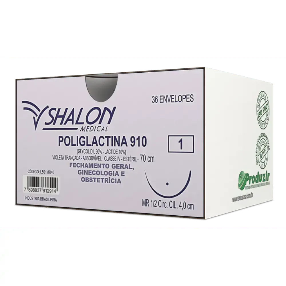 Fio de sutura cirúrgica Poliglactina - 910 5-0 - 27.1444
