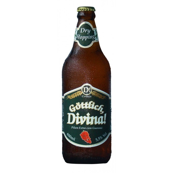 Cerveja Pilsen Puro Malte Guaraná Göttlich Divina Garrafa 600ml