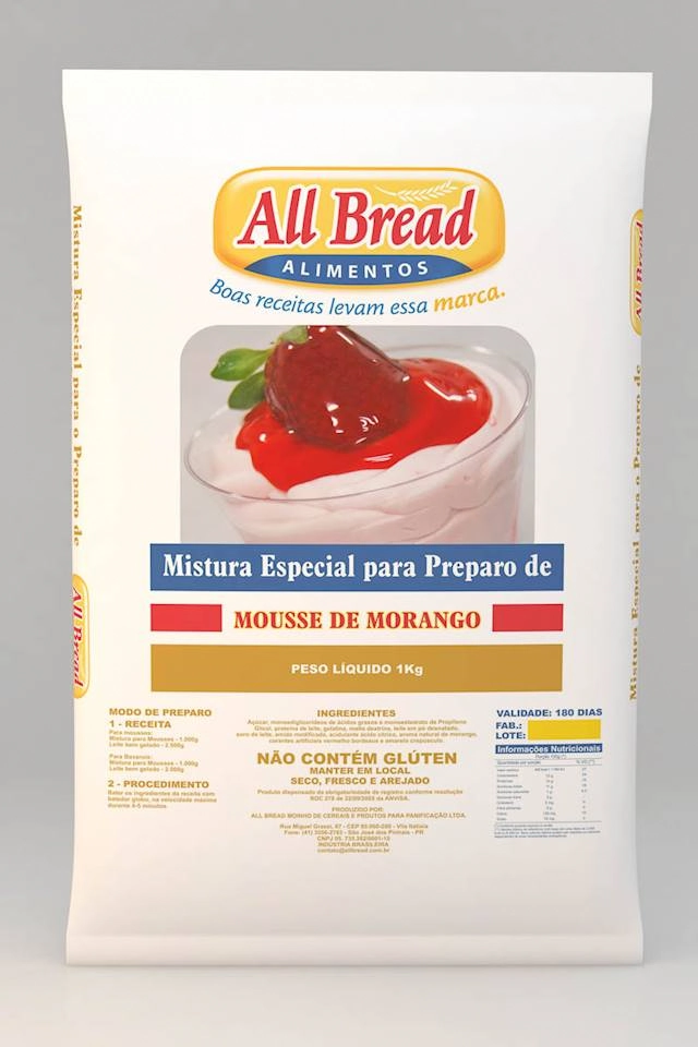 Mousse Top All Morango 1kg