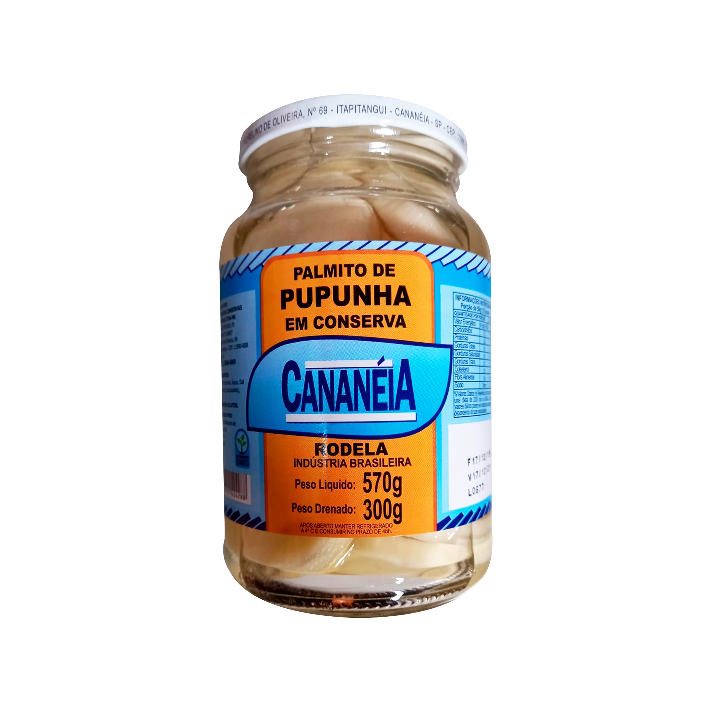 Palmito Cananeia Rodela Vidro