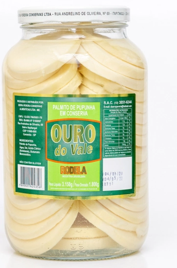 Palmito Ouro Do Vale 1,8kg Rodela