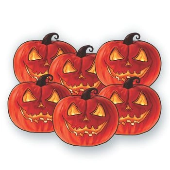 Enfeites De Halloween Abóbora 06 Unidades Festança