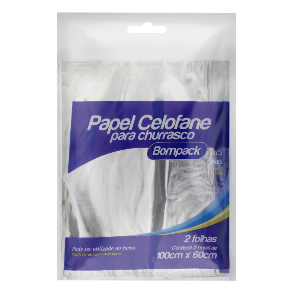 Papel Celofane Para Churrasco Bompack 100cm X 60cm 2 Unidades
