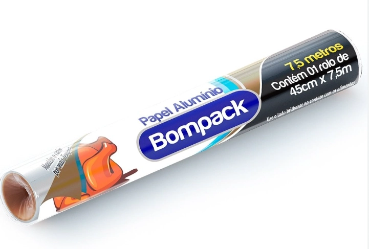 Papel Alumínio Em Rolo Bompack 45cm X 7,5cm