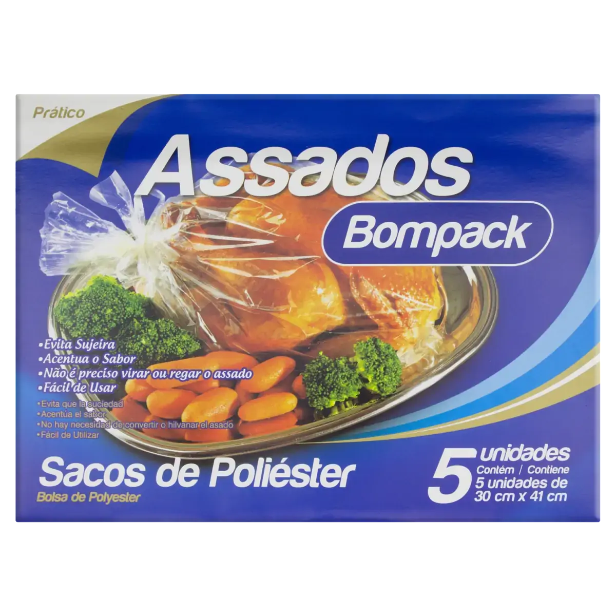 Saco Para Assados Bompack 5 Unidades