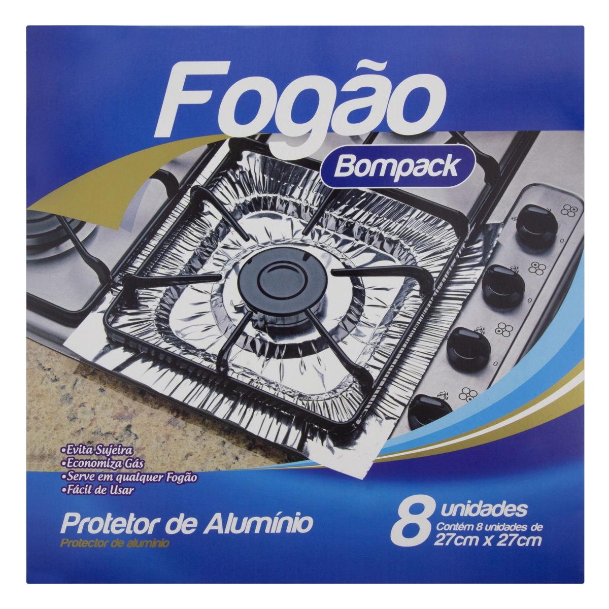 Protetor Para Fogão Bompack 27cm X 27cm 8 Unidades