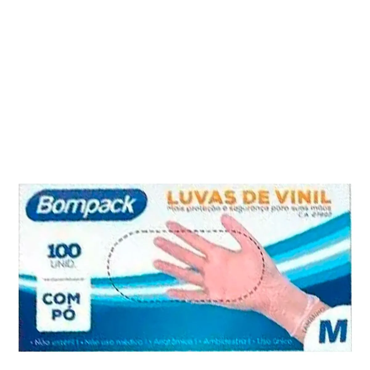 Luvas Proced Vinil , C/ Po Tam M Bompack
