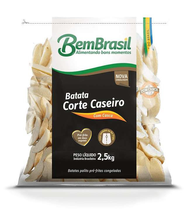 Batata Pré Cozida Caseira Congelada Em Pedaços Bem Brasil Pacote 2kg