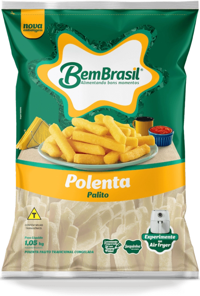 Polenta Pronta Palito Congelada Bem Brasil Pacote 1,05kg