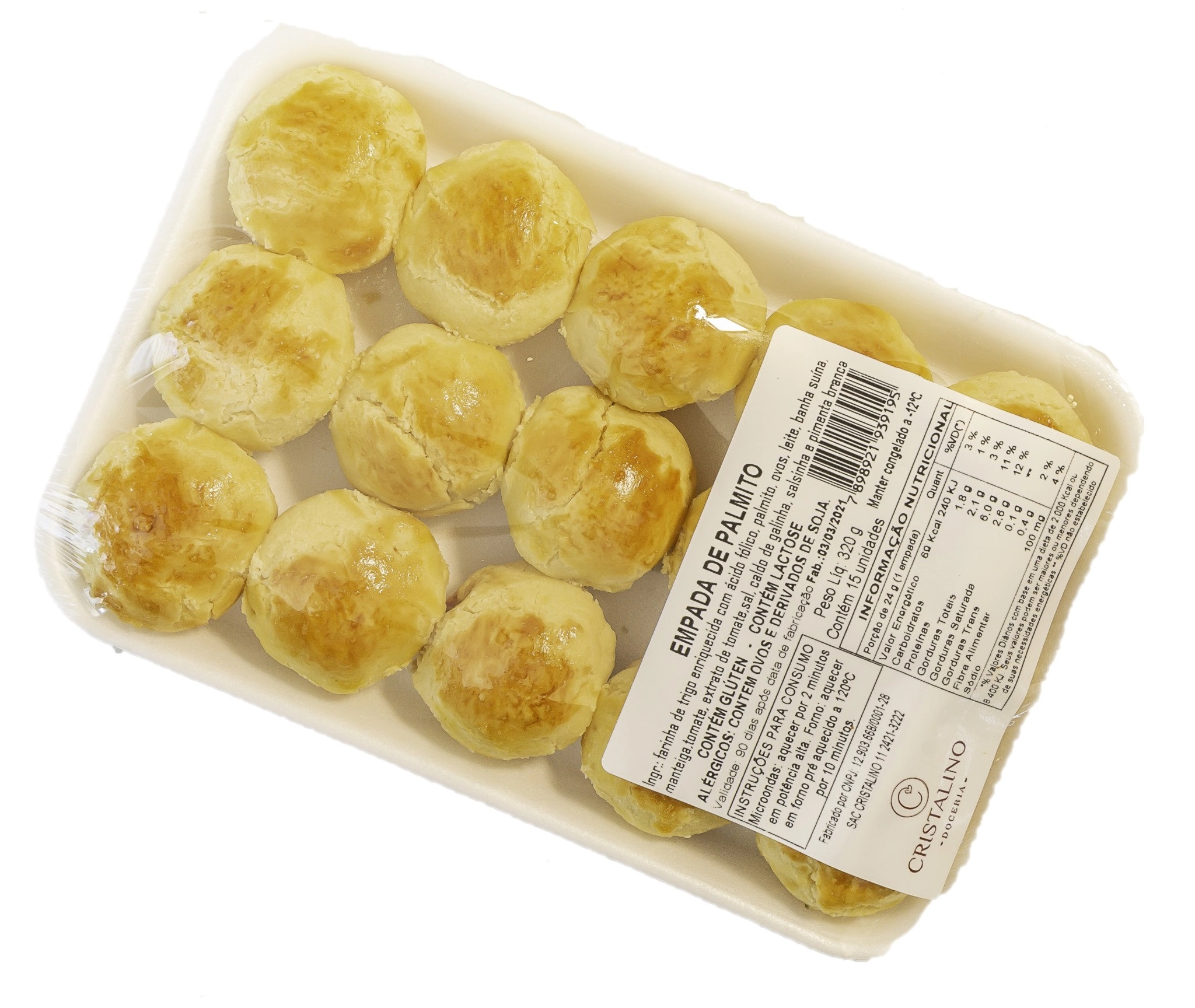 Empada Palmito Cristalino 320g