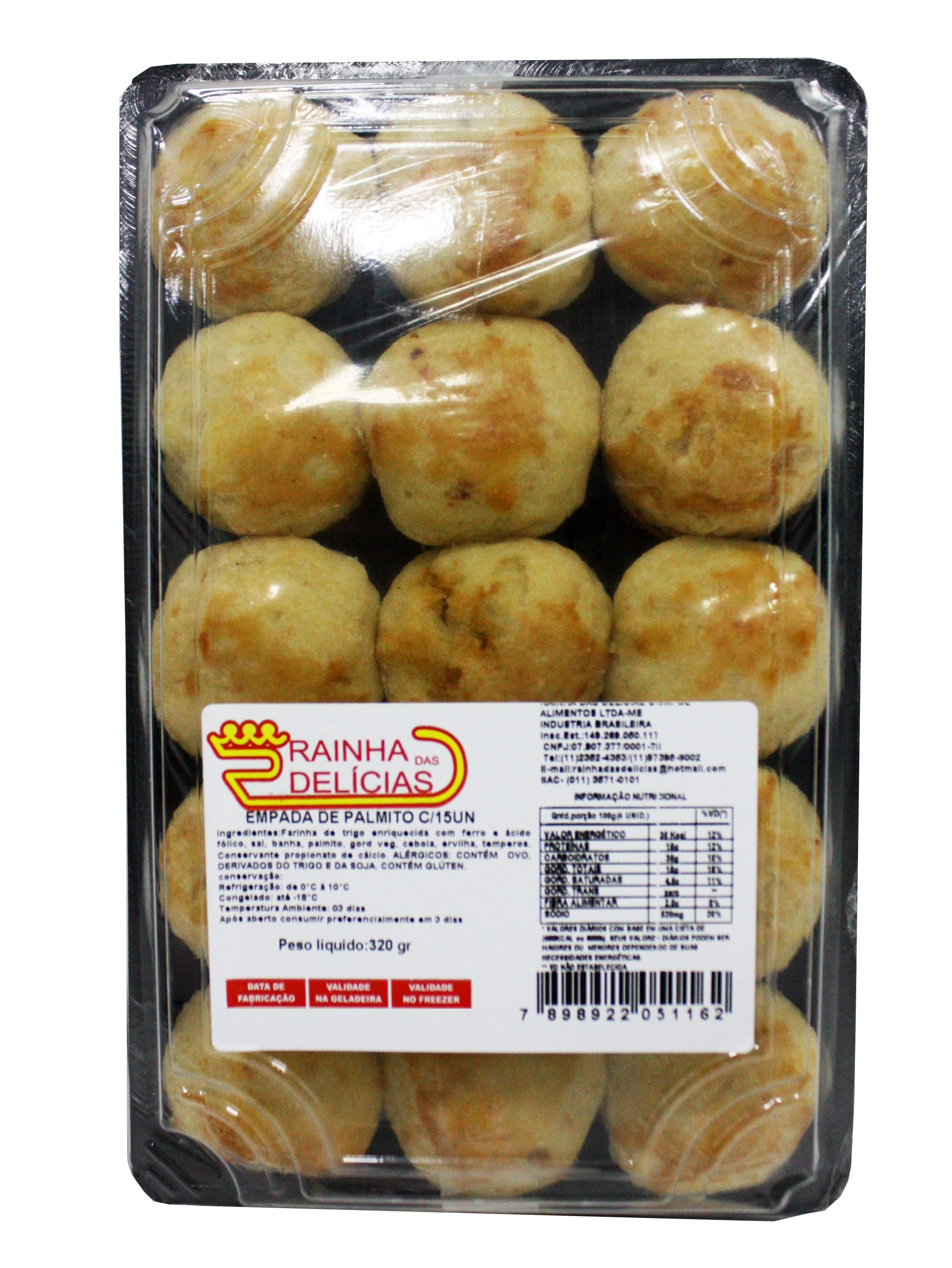 Empada Rainha Delicias 320g Palmito C/15