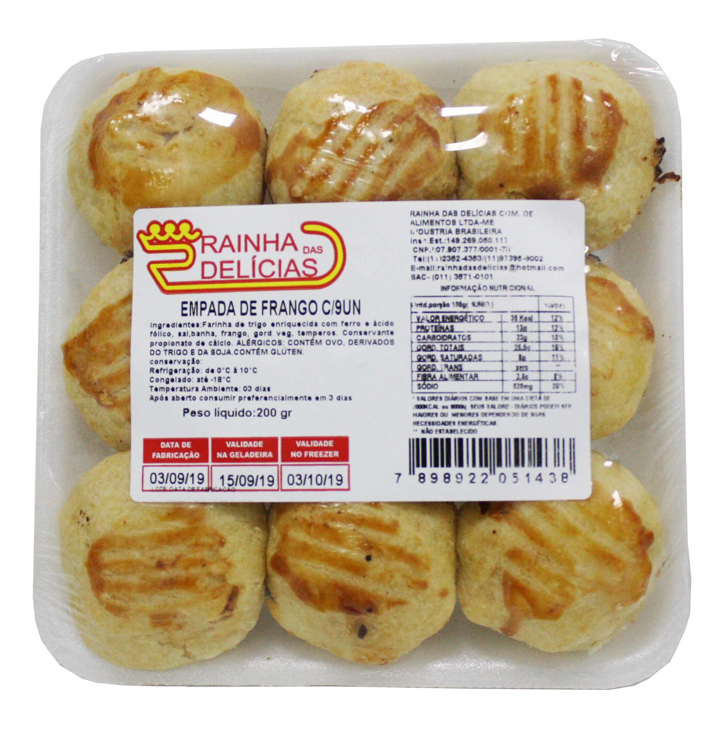 Empada Rainha Delicias 200g Franco C/9