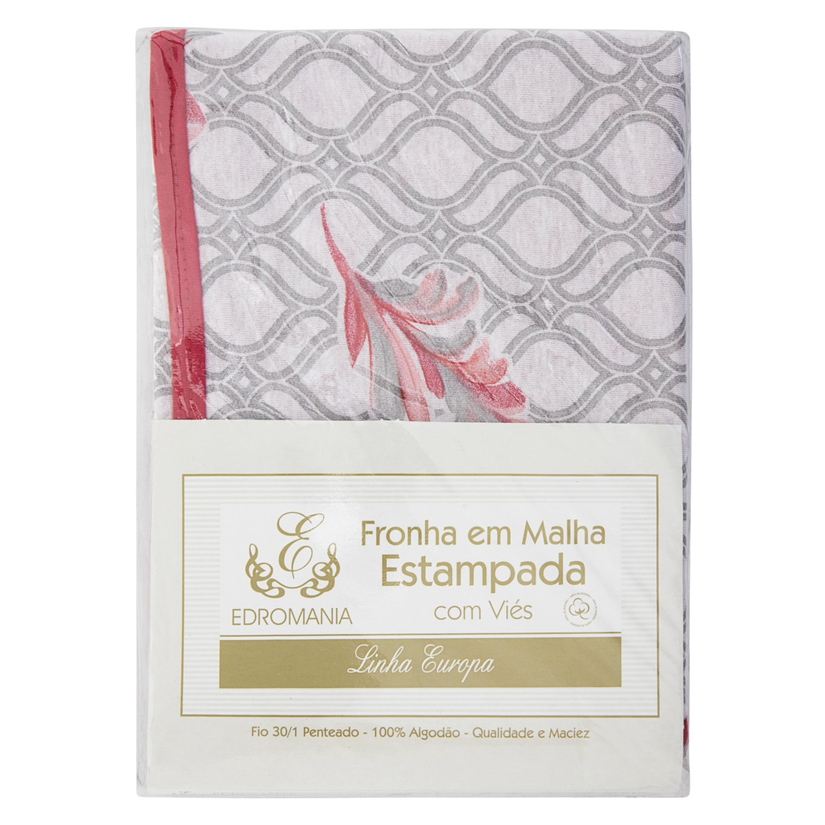 Fronha Para Travesseiro Malha Estampada Edromania Europa 50cm X 70cm