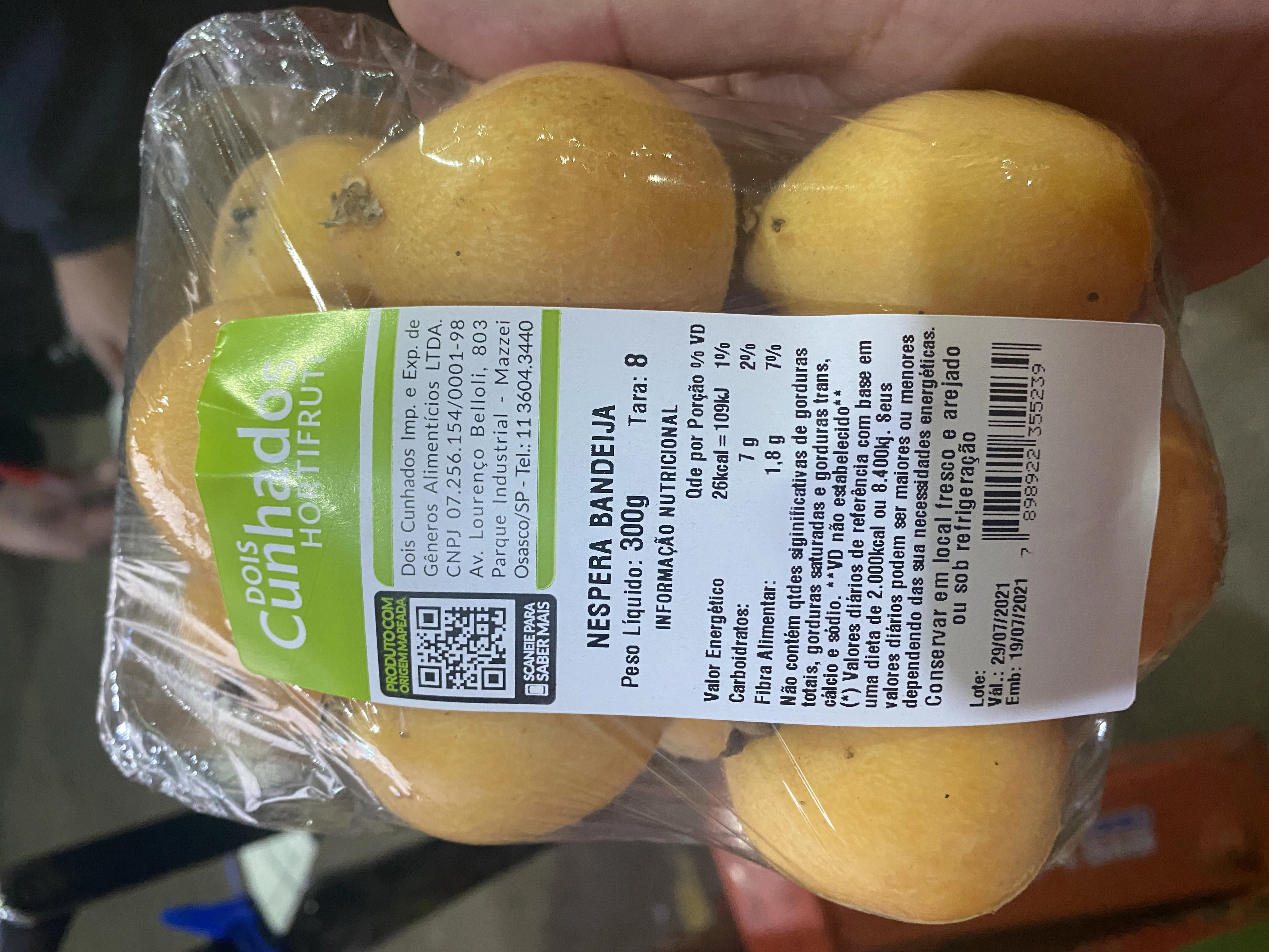 Nespera Dois Cunhados 500g Bandeja