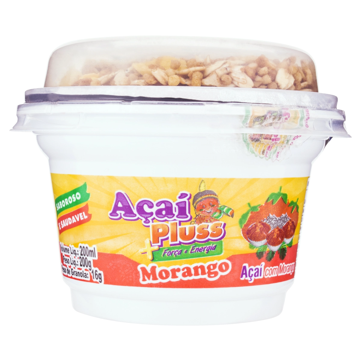 Açaí Com Morango Açaí Pluss Pote 200ml