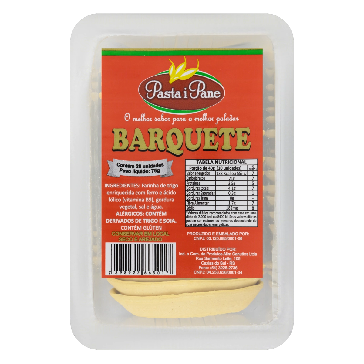 Barquete Para Rechear Pasta I Pane Bandeja 75g 20 Unidades