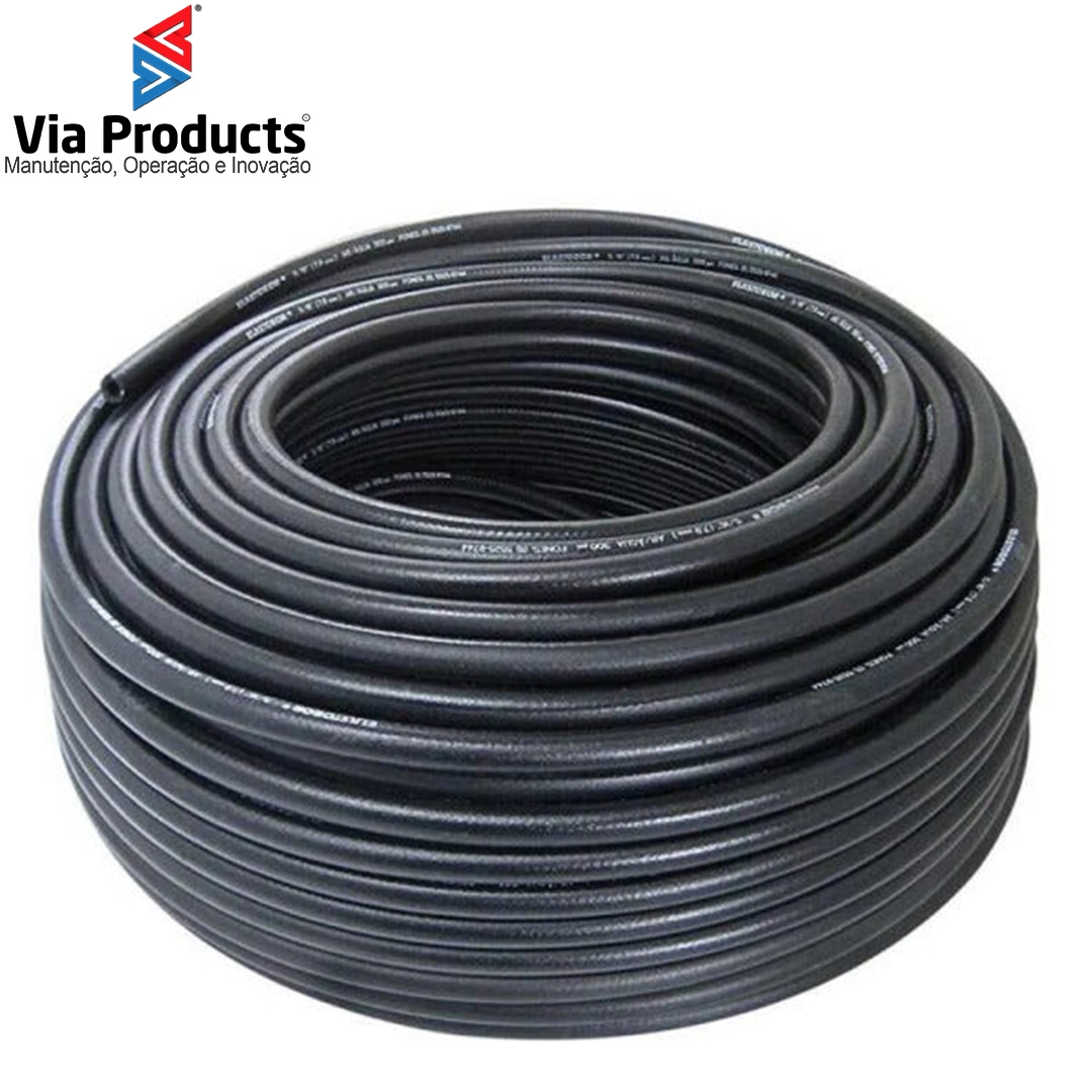Mangueira Para Hidro Ar 300psi 1/4" Preto 10m